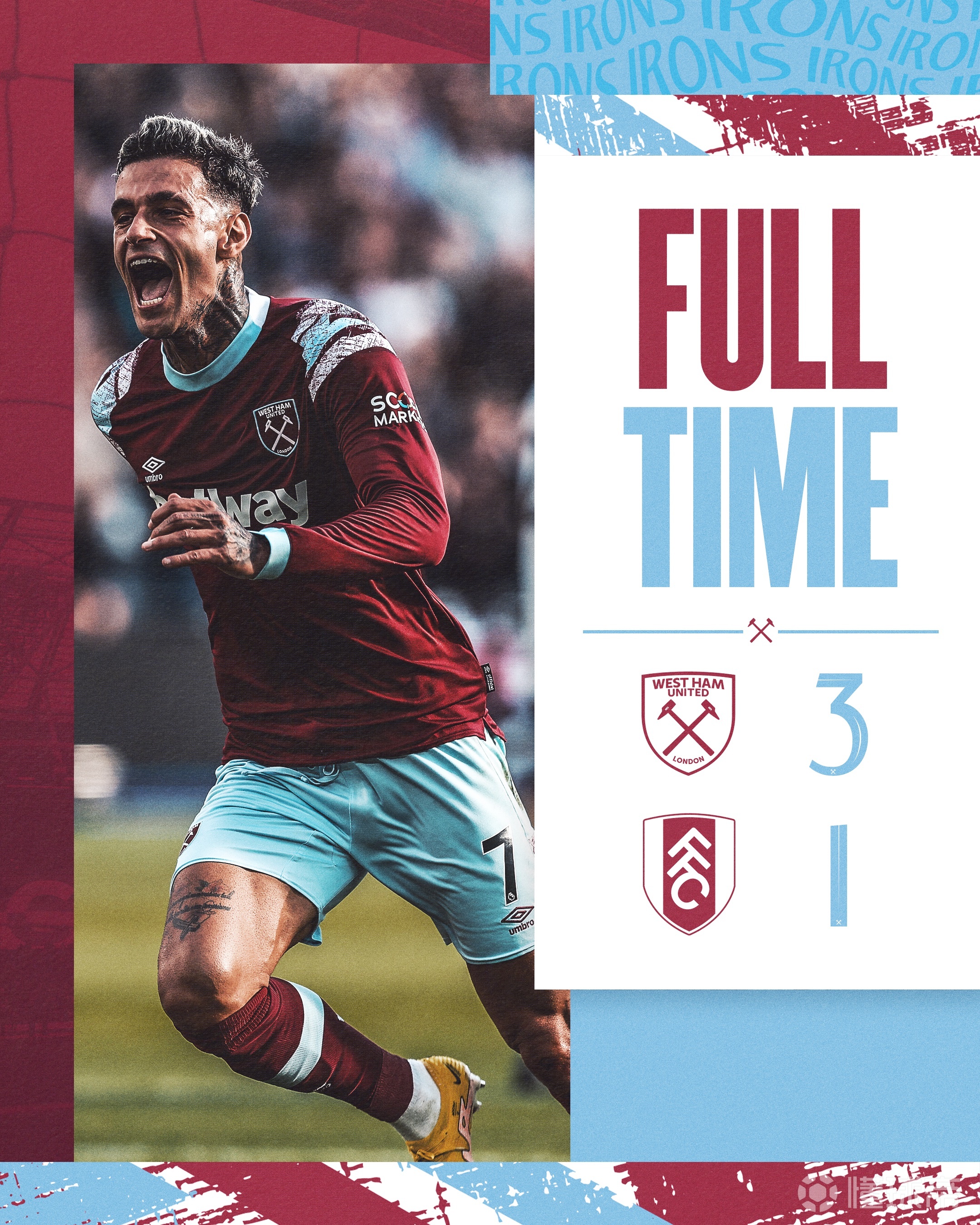 关于西汉姆鲍文反击致命的信息